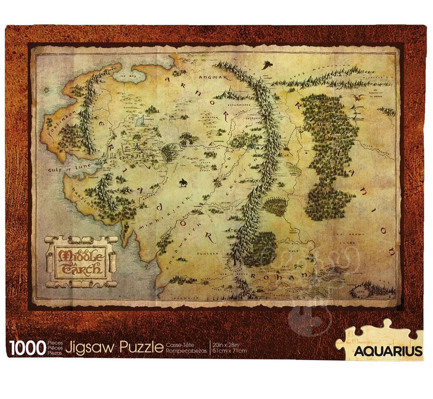 Aquarius The Hobbit - Middle Earth Map Puzzle 1000pcs