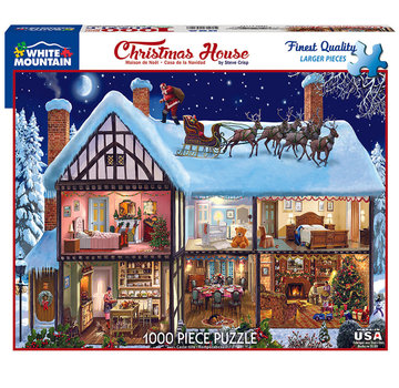 White Mountain White Mountain Christmas House Puzzle 1000pcs
