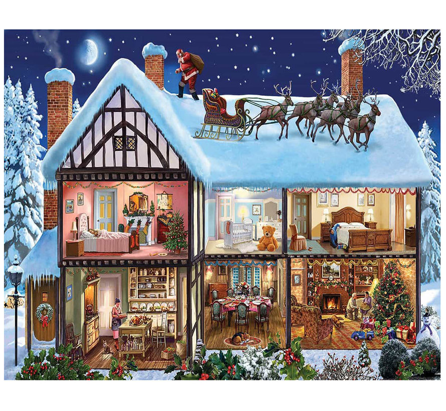 WMP Christmas White Mountain Christmas House Puzzle 1000pcs