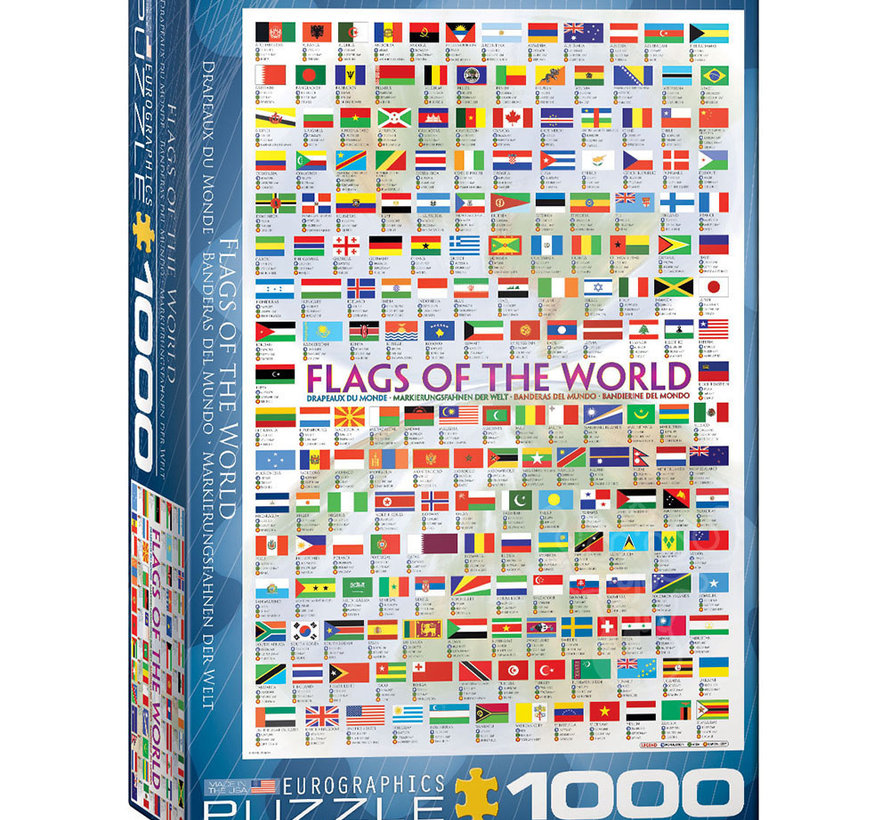 Eurographics Education: Flags of the World Puzzle 1000pcs