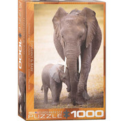 Eurographics Eurographics Photography Animal: Elephant & Baby Puzzle 1000pcs