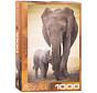 Eurographics Photography Animal: Elephant & Baby Puzzle 1000pcs