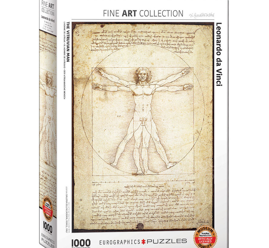Eurographics Fine Art da Vinci: The Vitruvian Man Puzzle 1000pcs