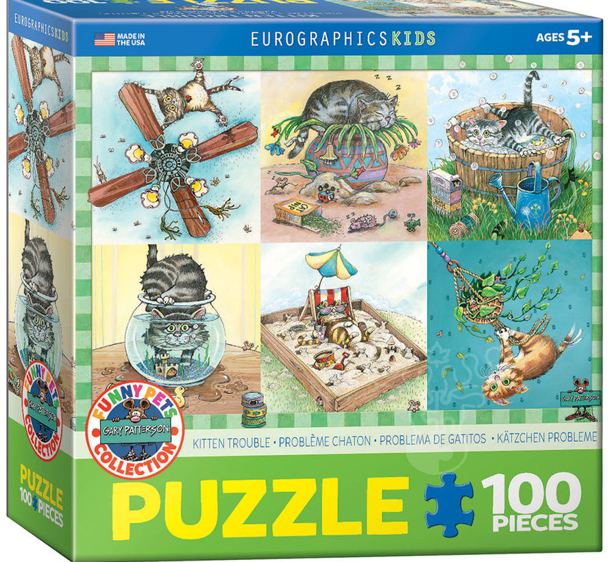 Eurographics Kitten Trouble Puzzle 100pcs