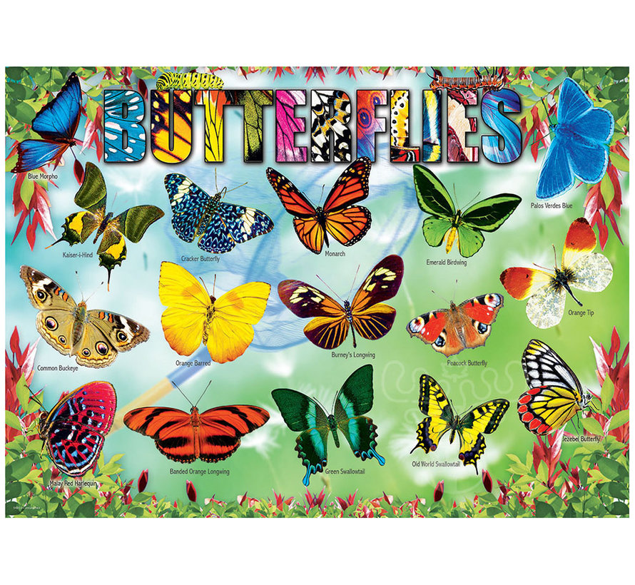 Eurographics Garden Butterflies Puzzle 100pcs