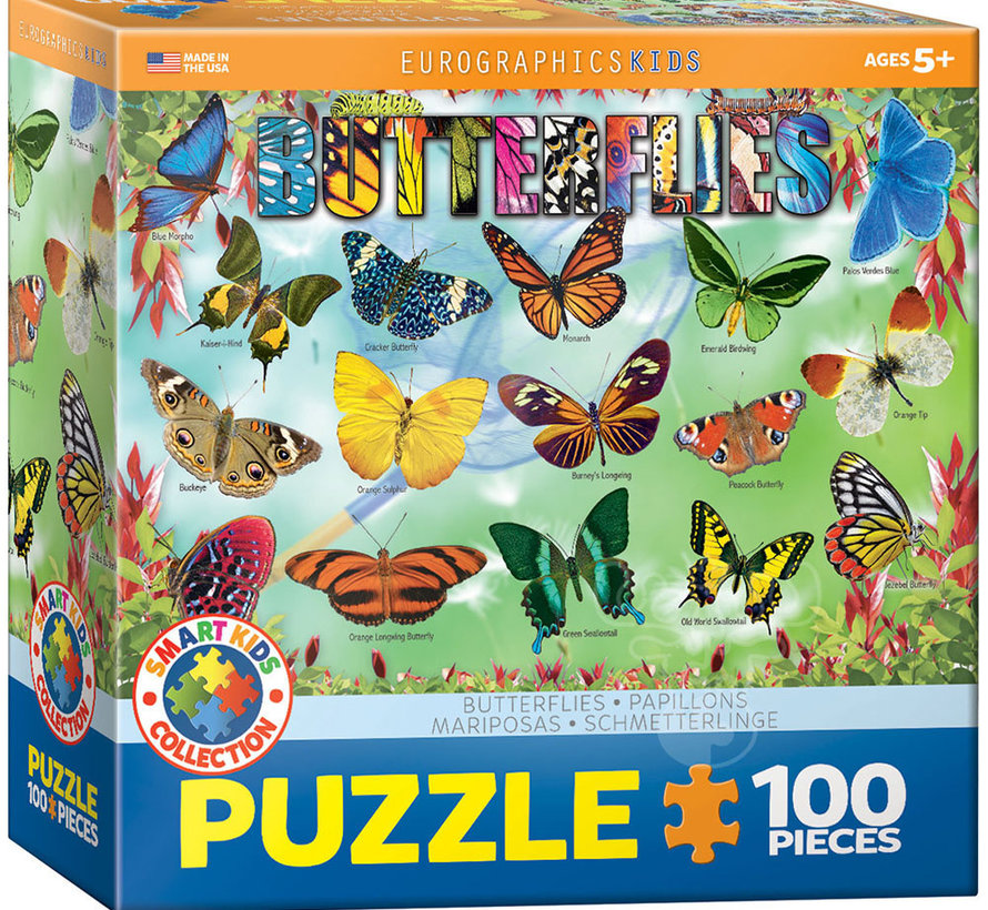 Eurographics Garden Butterflies Puzzle 100pcs