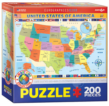 Eurographics FINAL SALE Eurographics Map of the USA Puzzle 200pcs