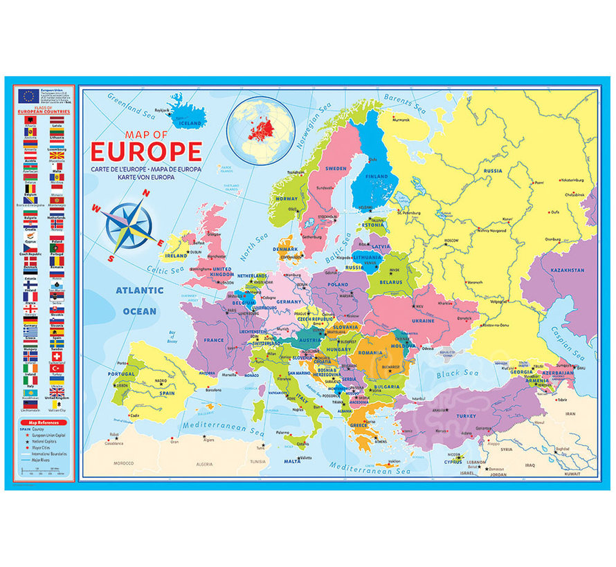 Eurographics Map of Europe Puzzle 200pcs