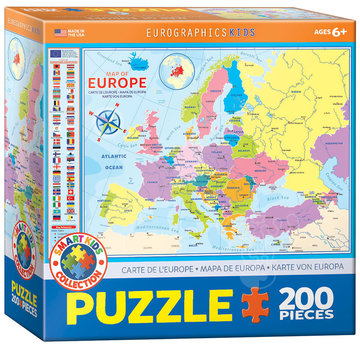 Eurographics Eurographics Map of Europe Puzzle 200pcs