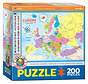 Eurographics Map of Europe Puzzle 200pcs