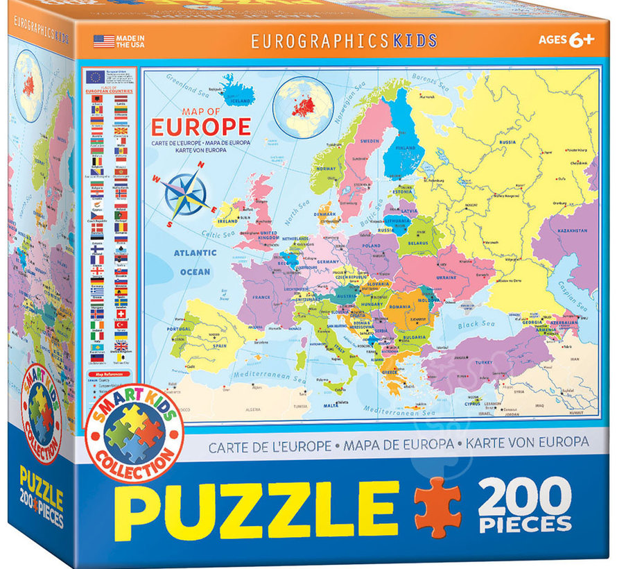 Eurographics Map of Europe Puzzle 200pcs