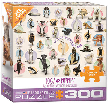 Eurographics Eurographics Yoga Puppies XL Family Puzzle 300pcs