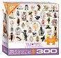 Eurographics Yoga Puppies XL Family Puzzle 300pcs