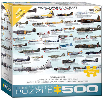 Eurographics Eurographics WWII Aircraft Large Pieces Puzzle 500pcs