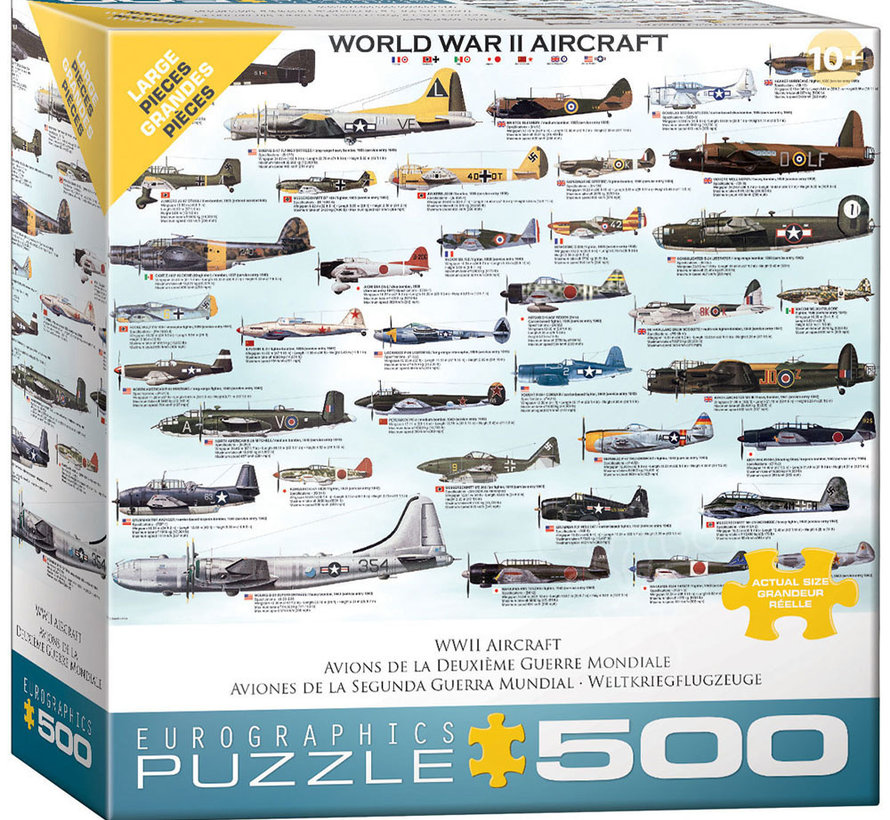 Eurographics WWII Aircraft Large Pieces Puzzle 500pcs