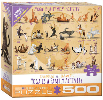 Eurographics Eurographics Yoga is a Family Activity Large Pieces Family Puzzle 500pcs