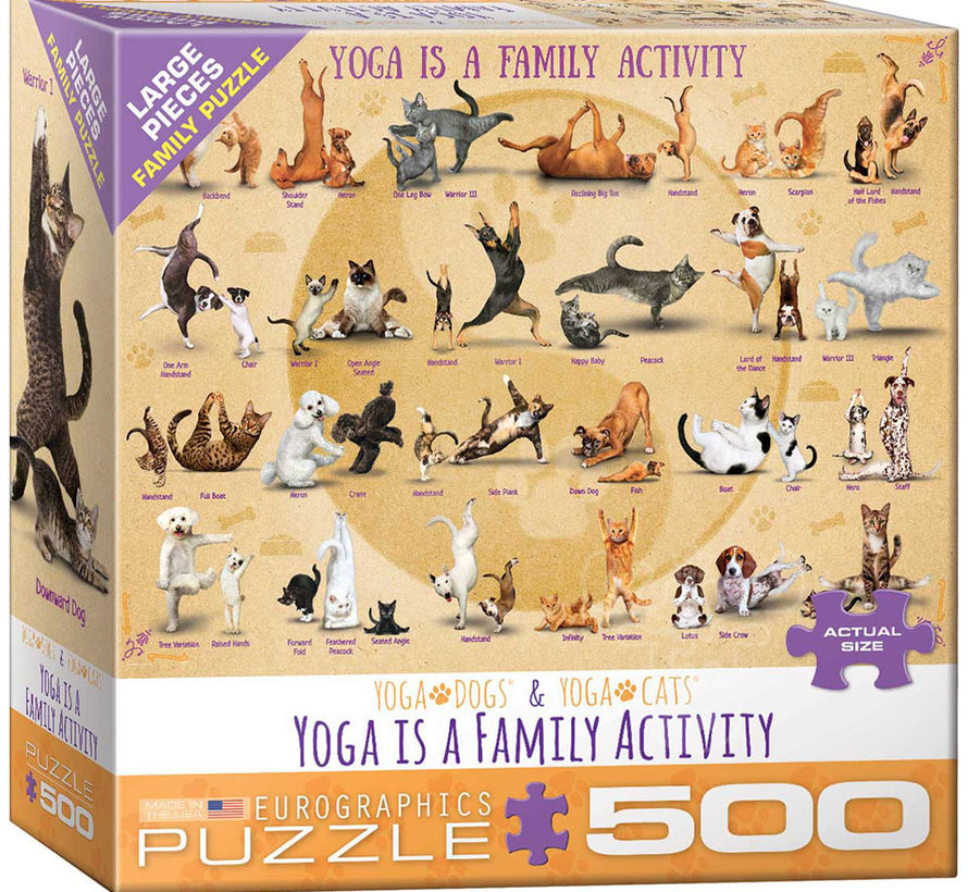 Eurographics Yoga is a Family Activity Large Pieces Family Puzzle 500pcs