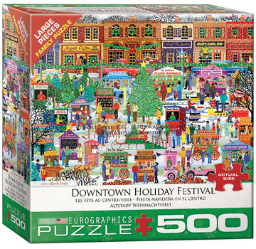 Eurographics Eurographics Frost: Downtown Holiday Festival Large Pieces Family Puzzle 500pcs