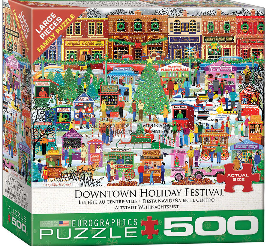 Eurographics Frost: Downtown Holiday Festival Large Pieces Family Puzzle 500pcs