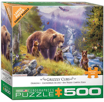 Eurographics Eurographics Grizzly Cubs Large Pieces Family Puzzle 500pcs