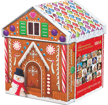 Eurographics Eurographics Gingerbread House Puzzle 550pcs in a House Shaped Tin