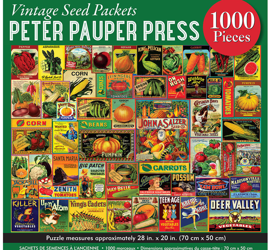 Peter Pauper Press Vintage Seed Packets Puzzle 1000pcs