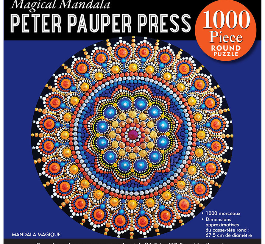 Peter Pauper Press Magical Mandala Round Puzzle 1000pcs
