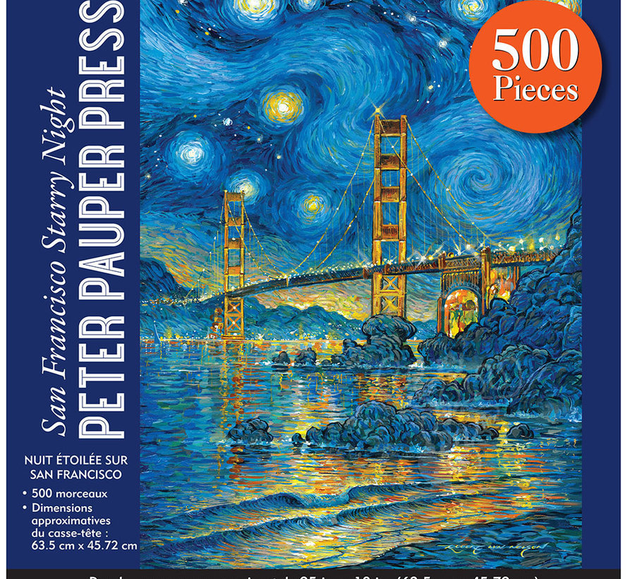 Peter Pauper Press  San Francisco Starry Night Puzzle 500pcs