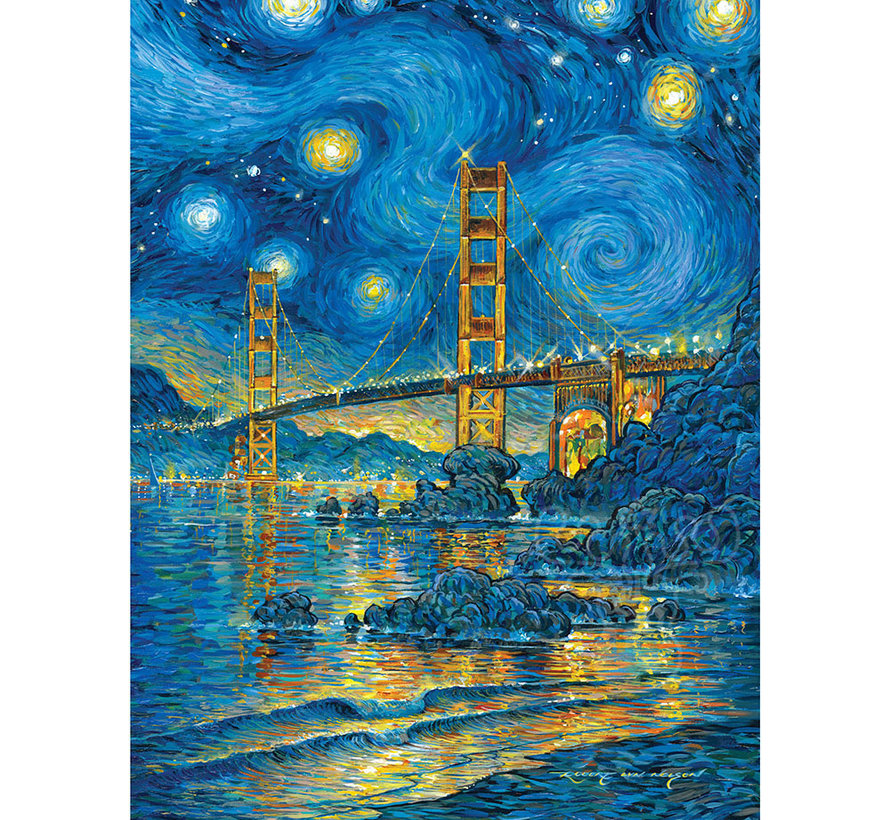 Peter Pauper Press  San Francisco Starry Night Puzzle 500pcs