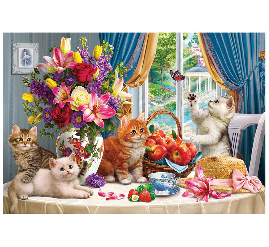 Anatolian Fluffy Kittens in the Living Room Puzzle 260pcs