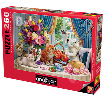 Anatolian Anatolian Fluffy Kittens in the Living Room Puzzle 260pcs