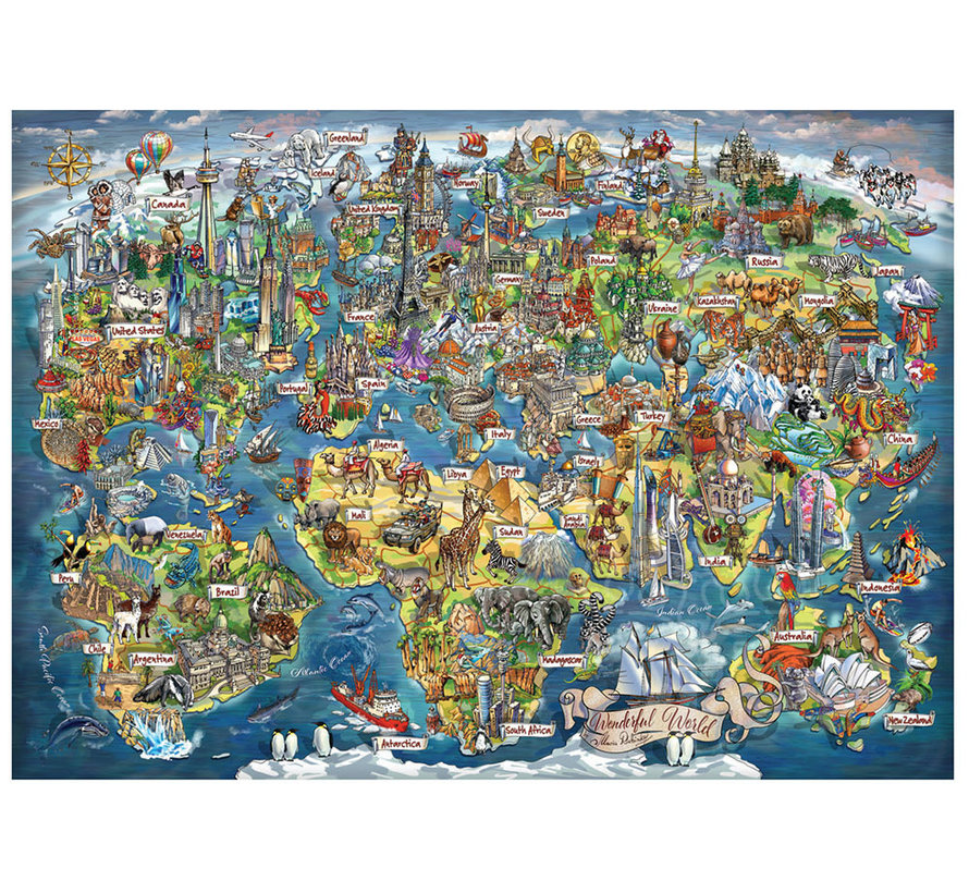 Anatolian Wonderful World Map Puzzle 3000pcs