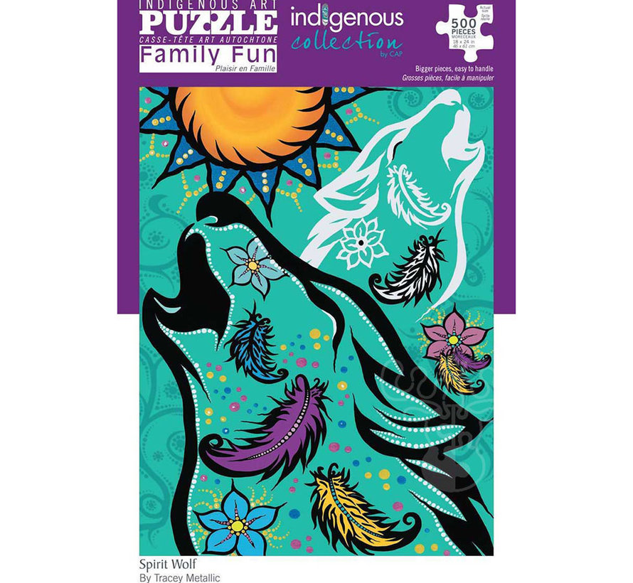 Indigenous Collection: Spirit Wolf Family Puzzle 500pcs