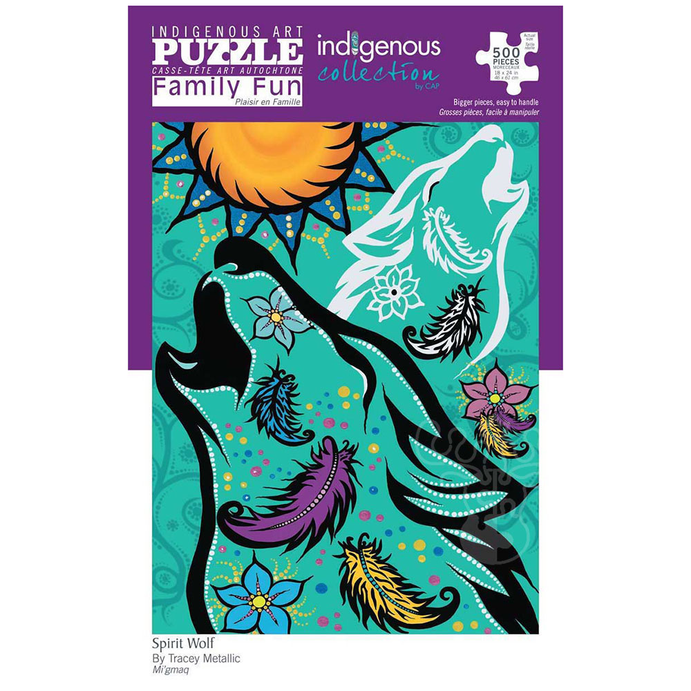 Indigenous Collection Spirit Wolf Family Puzzle 500pcs Puzzles Canada