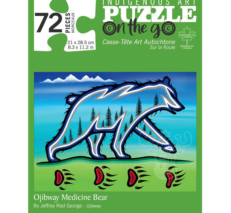 Indigenous Collection: Ojibway Medicine Bear Puzzle 72pcs RETIRED