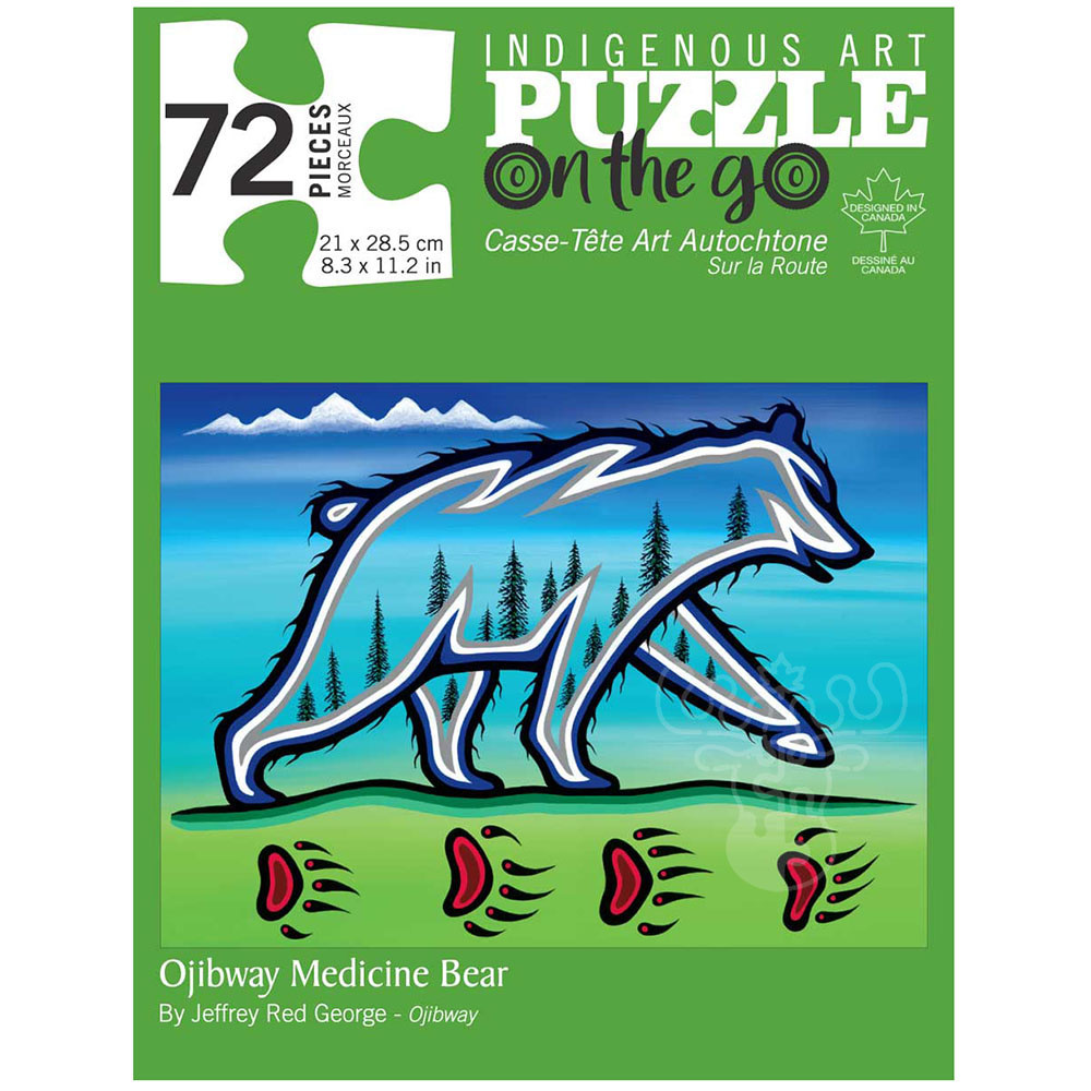 Indigenous Collection Ojibway Medicine Bear Puzzle 72pcs Puzzles Canada