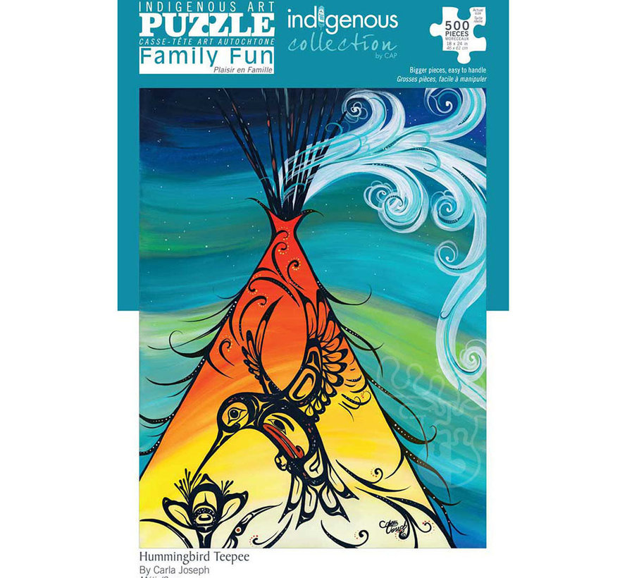 Indigenous Collection: Hummingbird Teepee Family Puzzle 500pcs