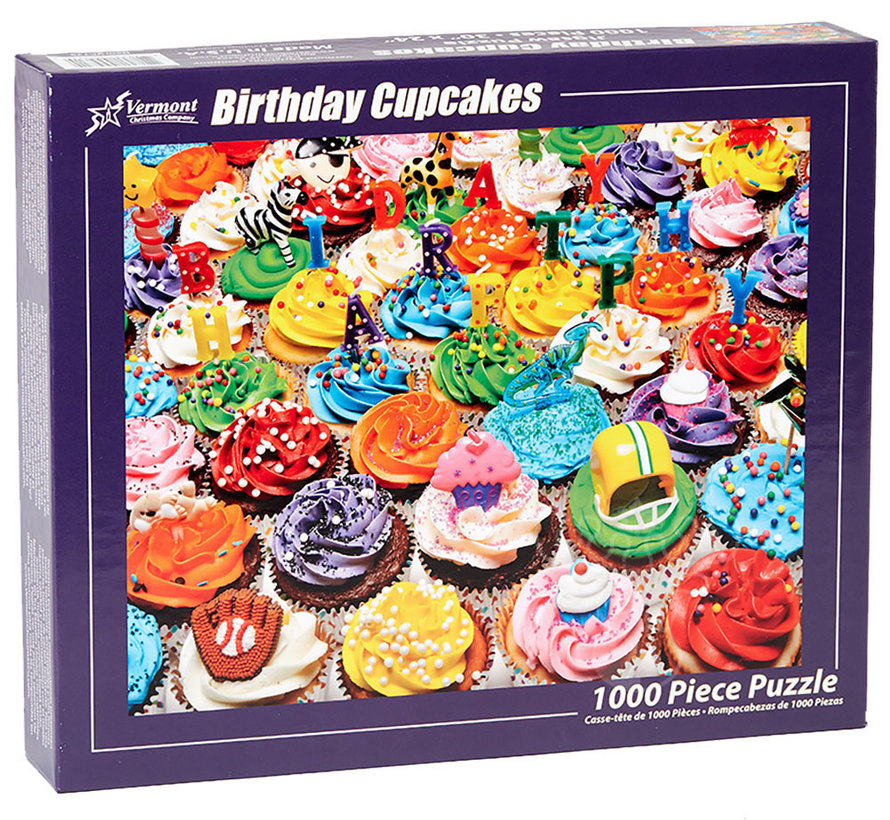 Vermont Christmas Co. Birthday Cupcakes Puzzle 1000pcs