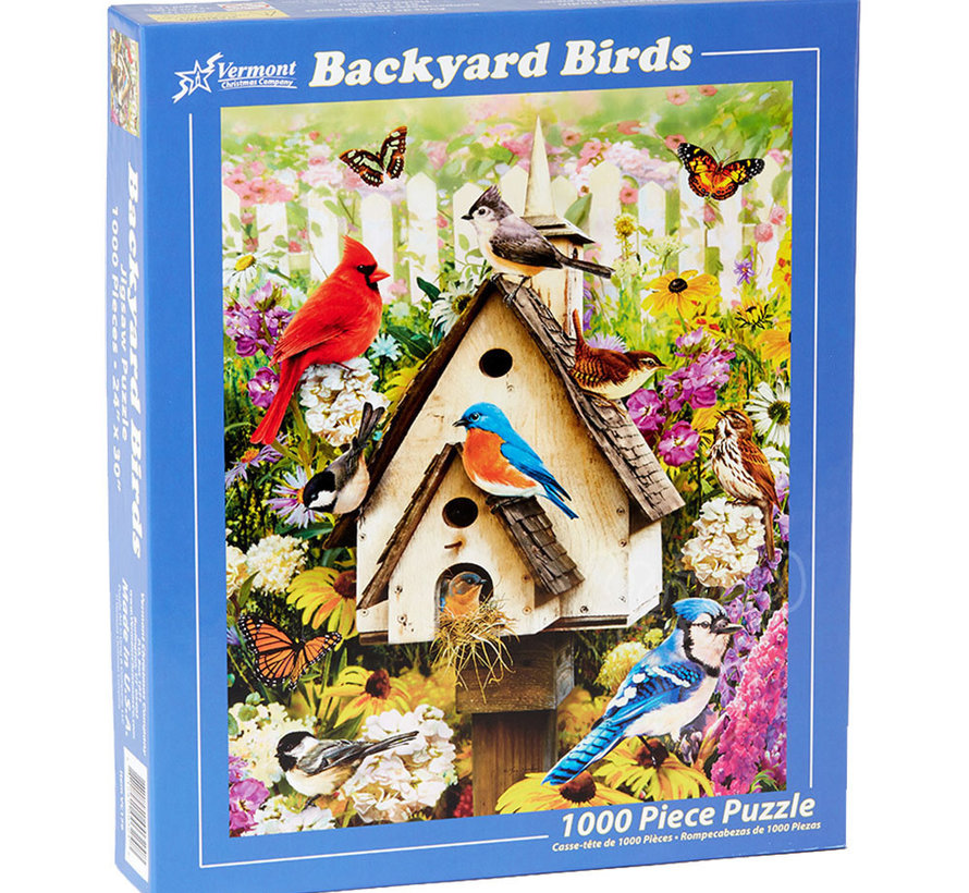 FINAL SALE Vermont Christmas Co. Backyard Birds Puzzle 1000pcs