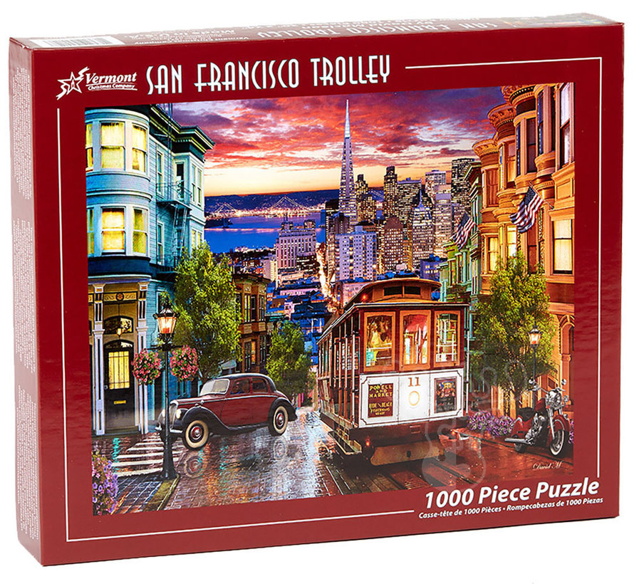 Vermont Christmas Co. San Francisco Trolley Puzzle 1000pcs