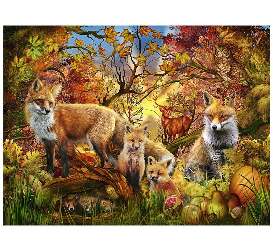 Vermont Christmas Co. Autumn Foxes Puzzle 550pcs