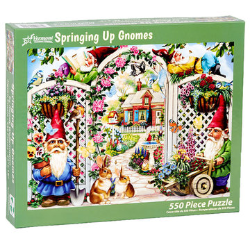 Vermont Christmas Company FINAL SALE Vermont Christmas Co. Springing Up Gnomes Puzzle 550pcs