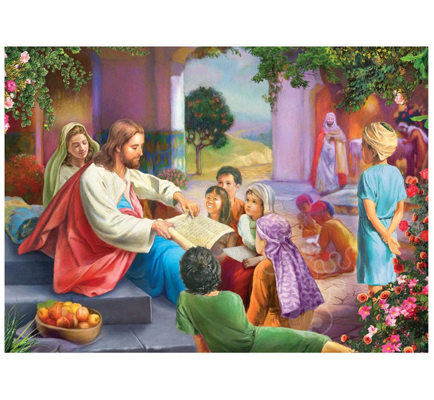 FINAL SALE Vermont Christmas Co. Jesus with Children Puzzle 1000pcs