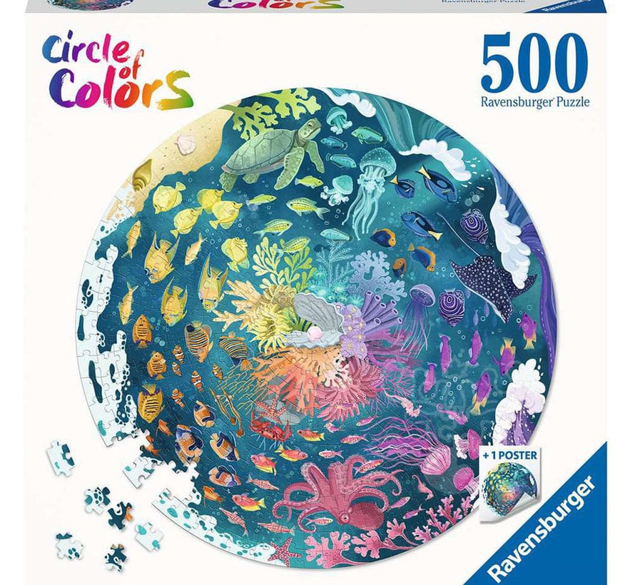 Ravensburger Circle of Colors: Ocean Round Puzzle 500pcs