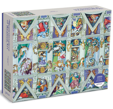 Galison Galison Sistine Chapel Ceiling Meowsterpiece of Western Art Puzzle 2000pcs