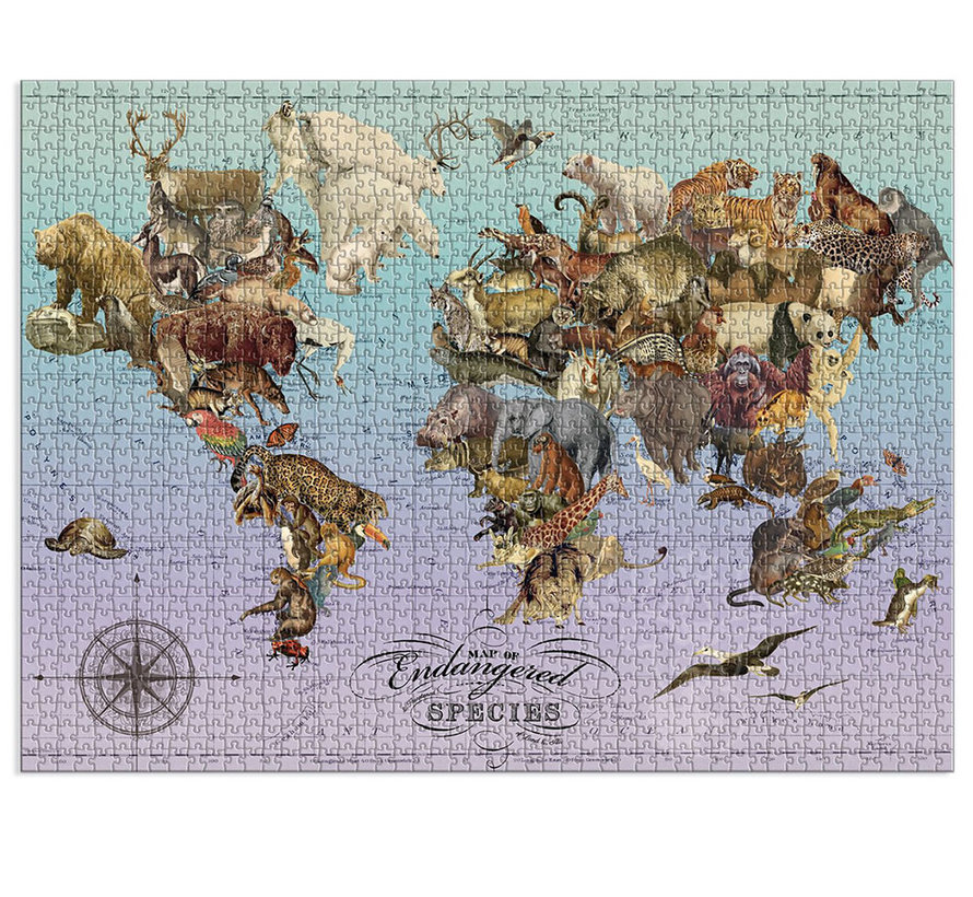 Galison Wendy Gold Endangered Species Puzzle 1500pcs