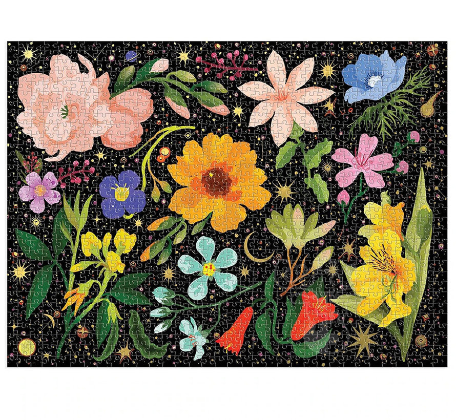 Galison Intergalactic Flora Foil Puzzle 1000pcs