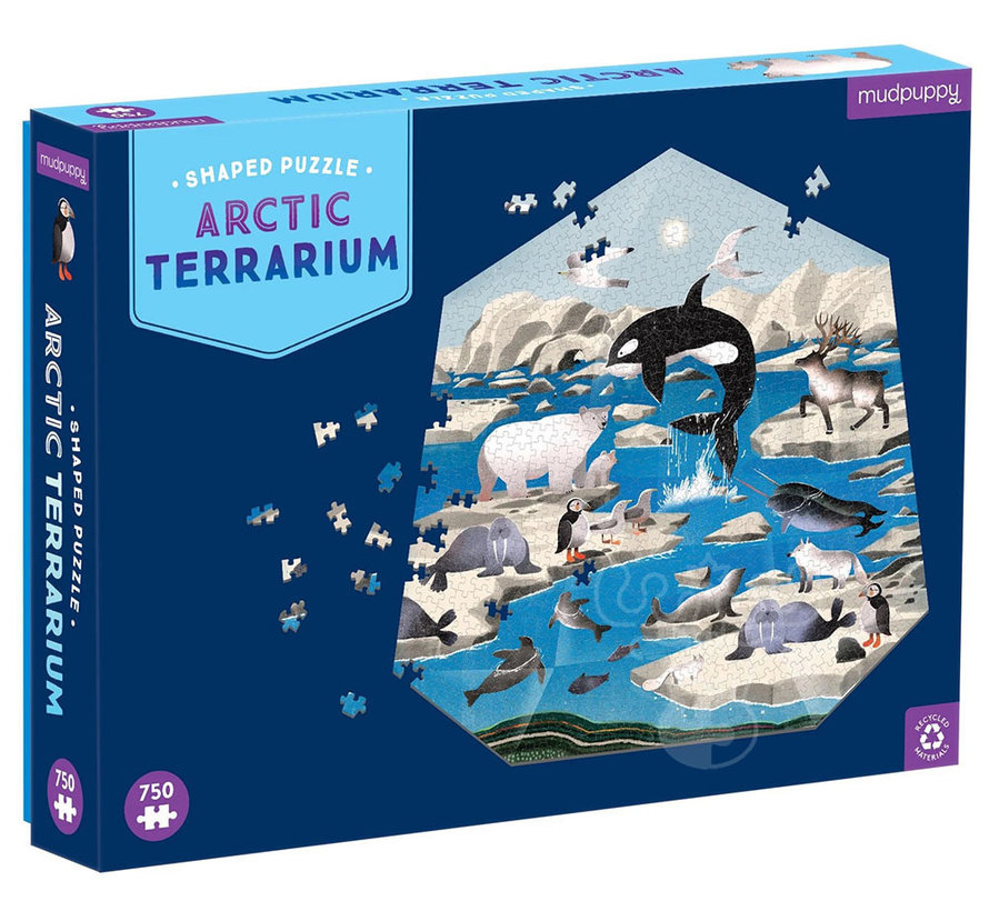 Mudpuppy Arctic Terrarium Shaped Puzzle 750pcs