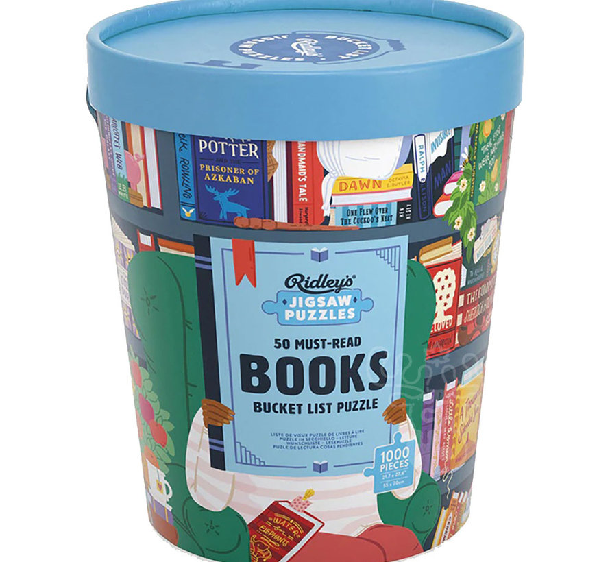 Ridley's 50 Must-Read Books of the World Bucket List Puzzle 1000pcs