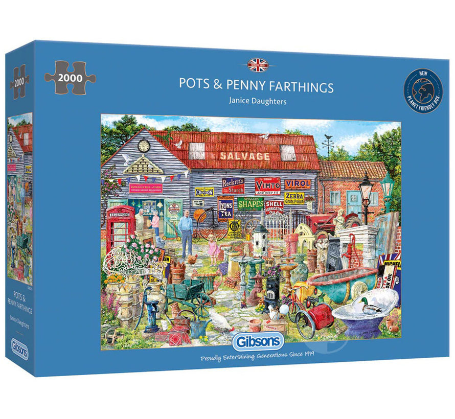 Gibsons Pots and Penny Farthings Puzzle 2000pcs
